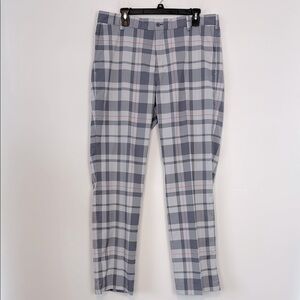 Men’s Nike Golf Tour Performance Dri-Fit Gray and Red Plaid Pants. Size 35 X 32.